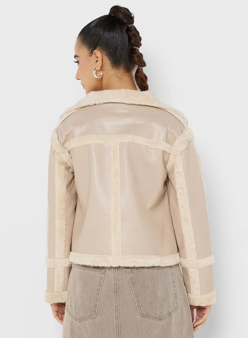 Ginger Borg Detail Jacket