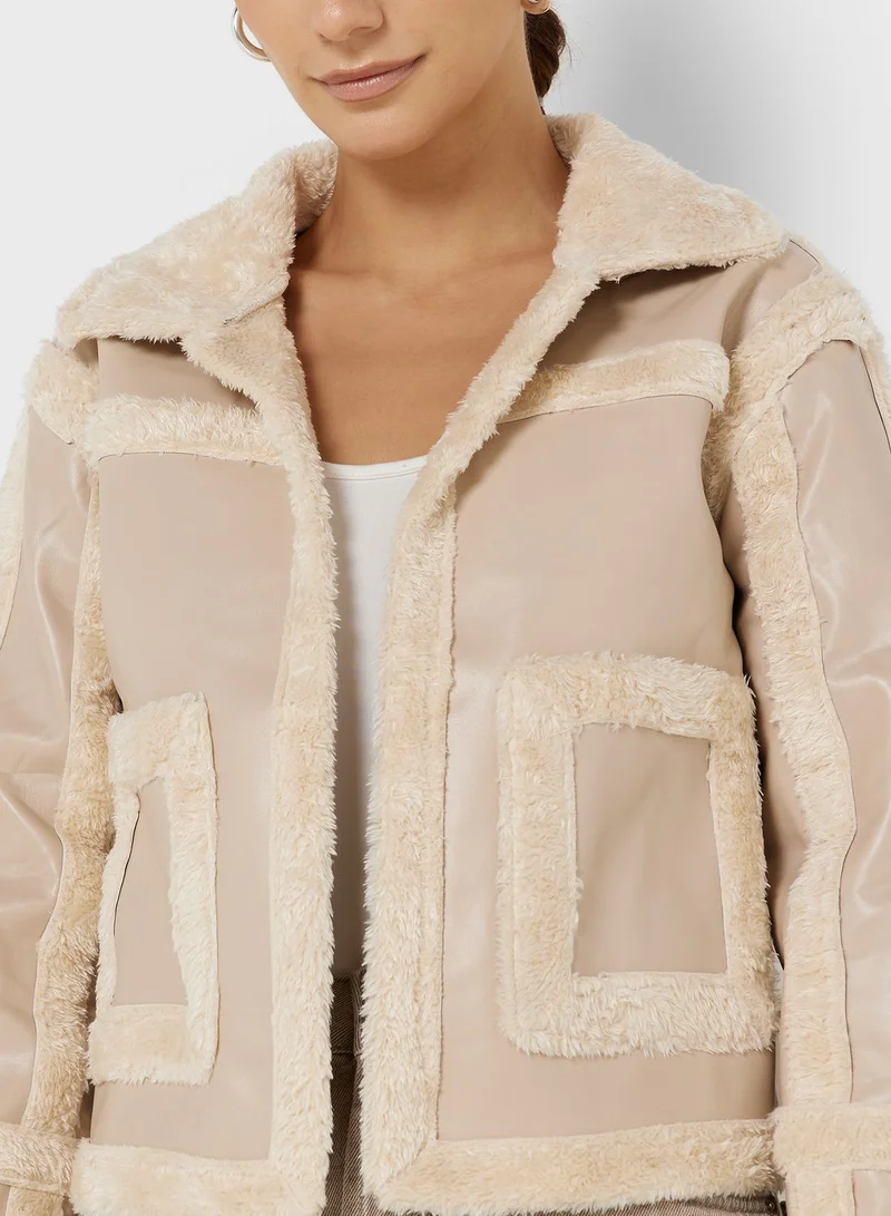 Ginger Borg Detail Jacket