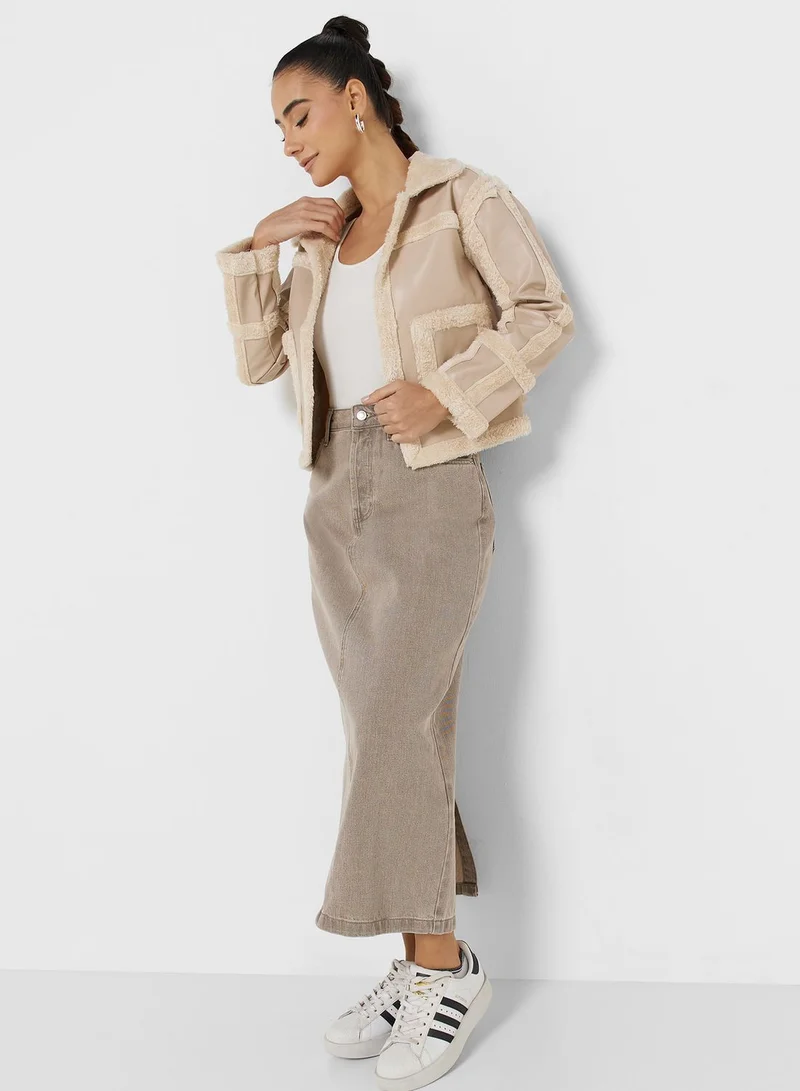 Ginger Borg Detail Jacket