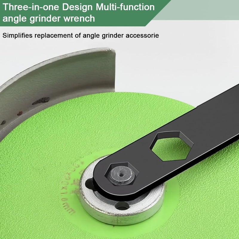 Serplex طقم مفاتيح ربط طاحونة الزاوية ®، 2 في 1 أداة مفتاح قفل الجوز، جوزات الفلنج الداخلي والخارجي، محول عمود M10، طقم مفتاح ربط عالمي لطاحونة M10 - Image 4