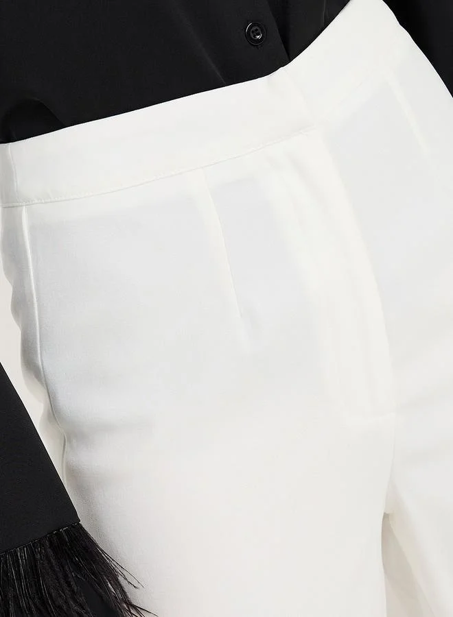 Styli High Rise Fit and Flare Trouser