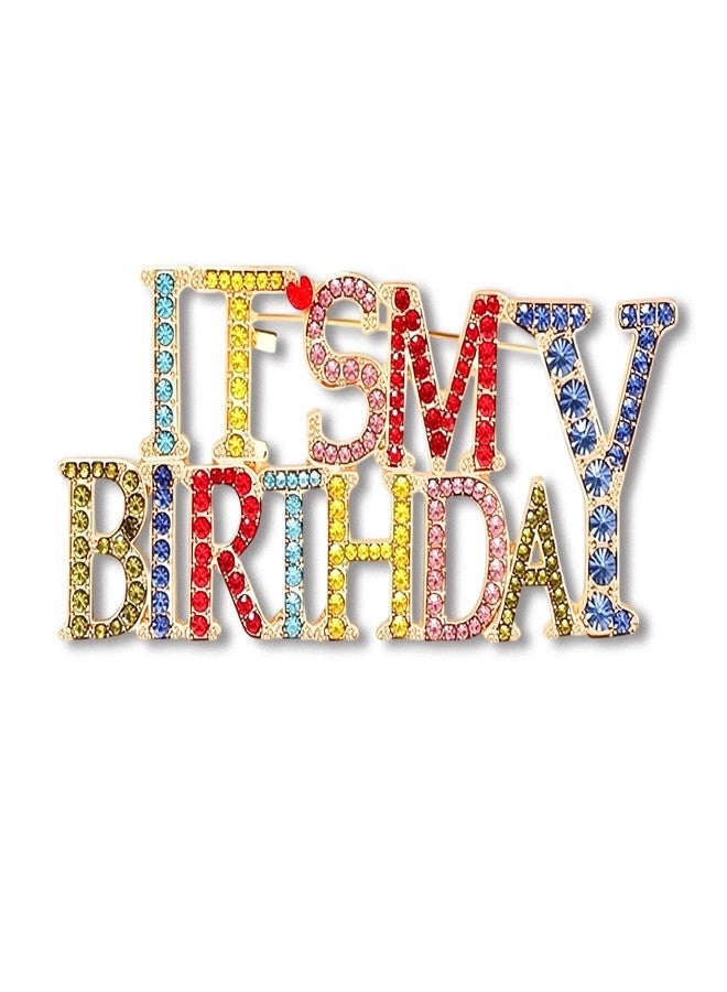 Indusoire Birthday Pin for Boys Girls Kids Adults, Stylish Brooch for Birthday Parties Photo Shoots Gift Decorations - Image 1