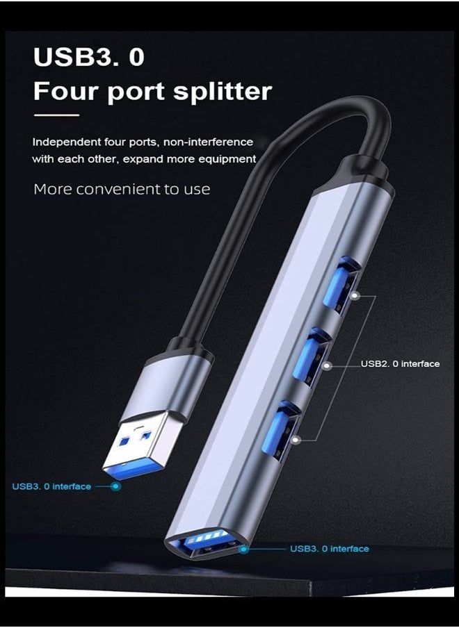 إكس أل تي لوحة مفاتيح USB 3.0 رفيعة جدًا مع 4 منافذ للكمبيوتر المحمول والكمبيوتر المحمول ولوحة مفاتيح وماوس  - Image 4