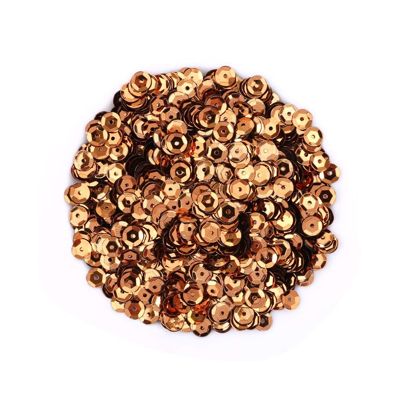 Naler 2800 Pieces 6MM Black Loose Cup Sequins Iridescent Spangles for Sewing Embroidery CraftsWedding Christmas Easter Decorations