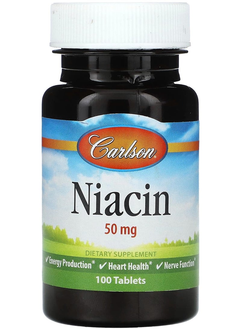 Niacin, 50 mg , 100 Tablets