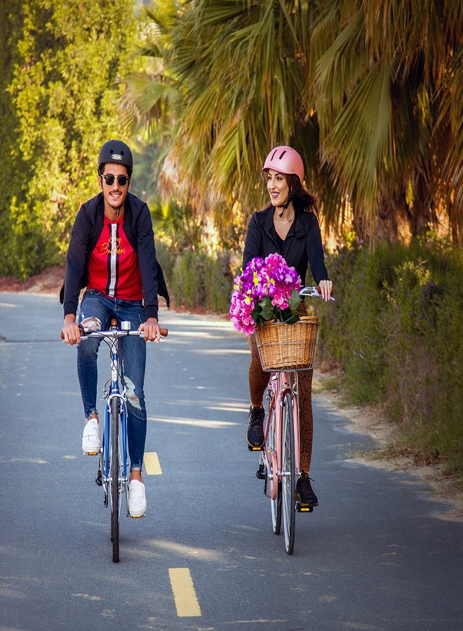 Spartan دراجة المدينة بلاتينوم | حجم العجلة 26 بوصة | ناقل سرعة 7 سرعات | لون أسود مع سلة - Image 5