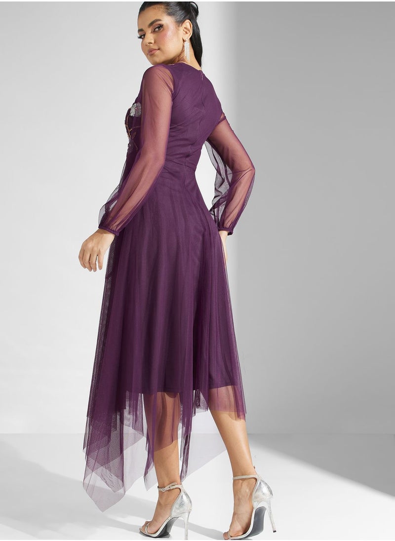 Frock and Frill Floral Bodice Dress  - Image 2