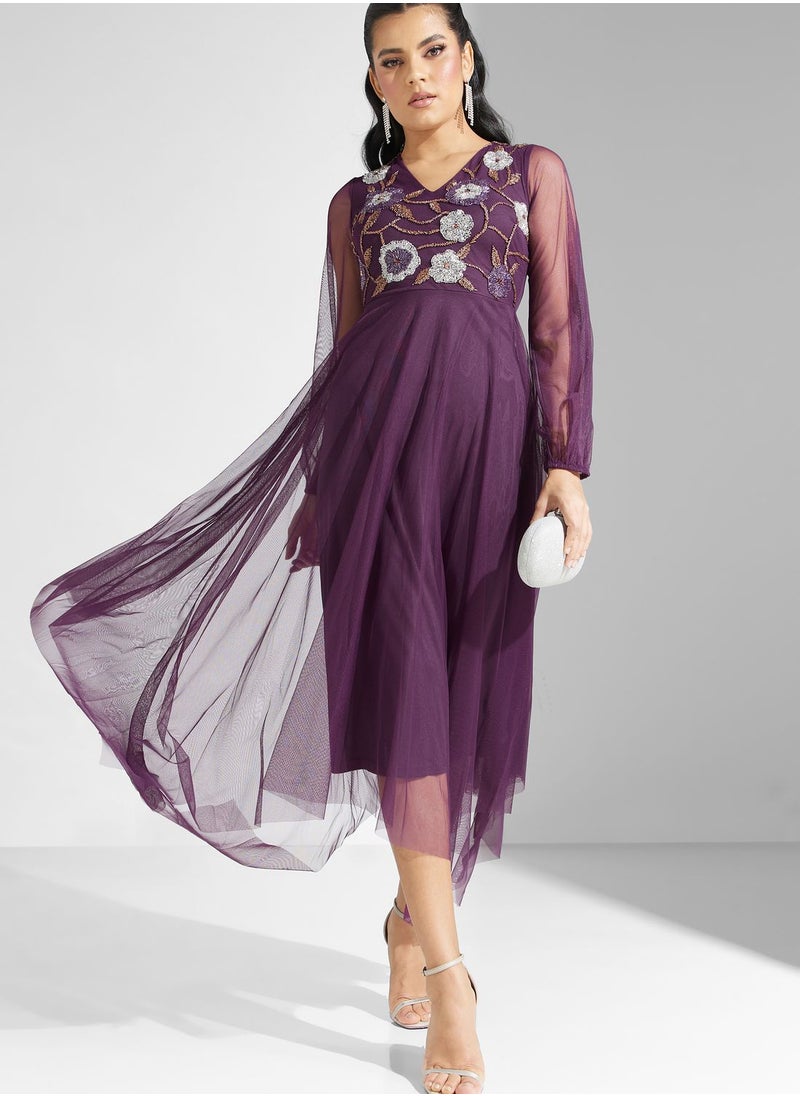 Frock and Frill Floral Bodice Dress  - Image 1