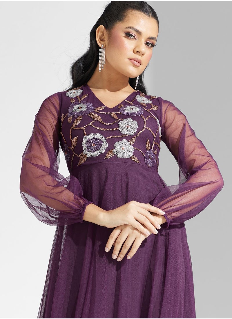 Frock and Frill Floral Bodice Dress  - Image 3