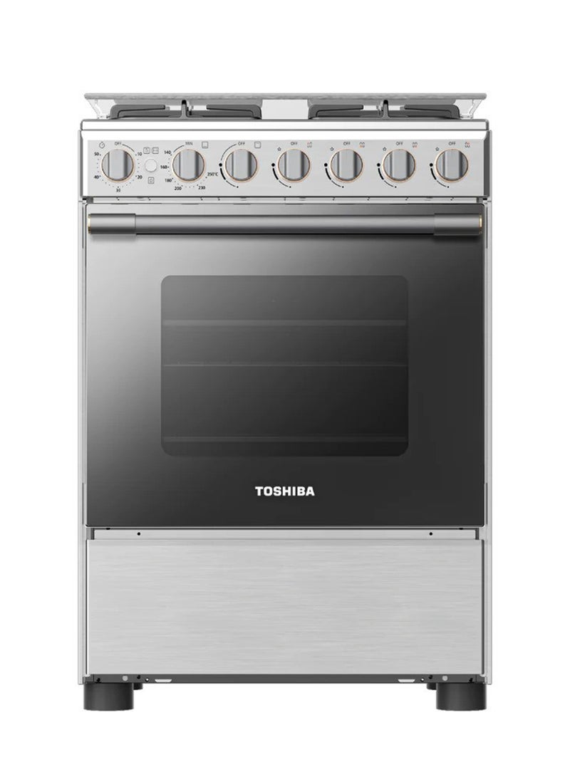 Toshiba 60 x 60 cm 4 Burner Gas Cooker With Auto ignition, Grill inside Oven RB2-60G4GE(MR Clear - Image 4