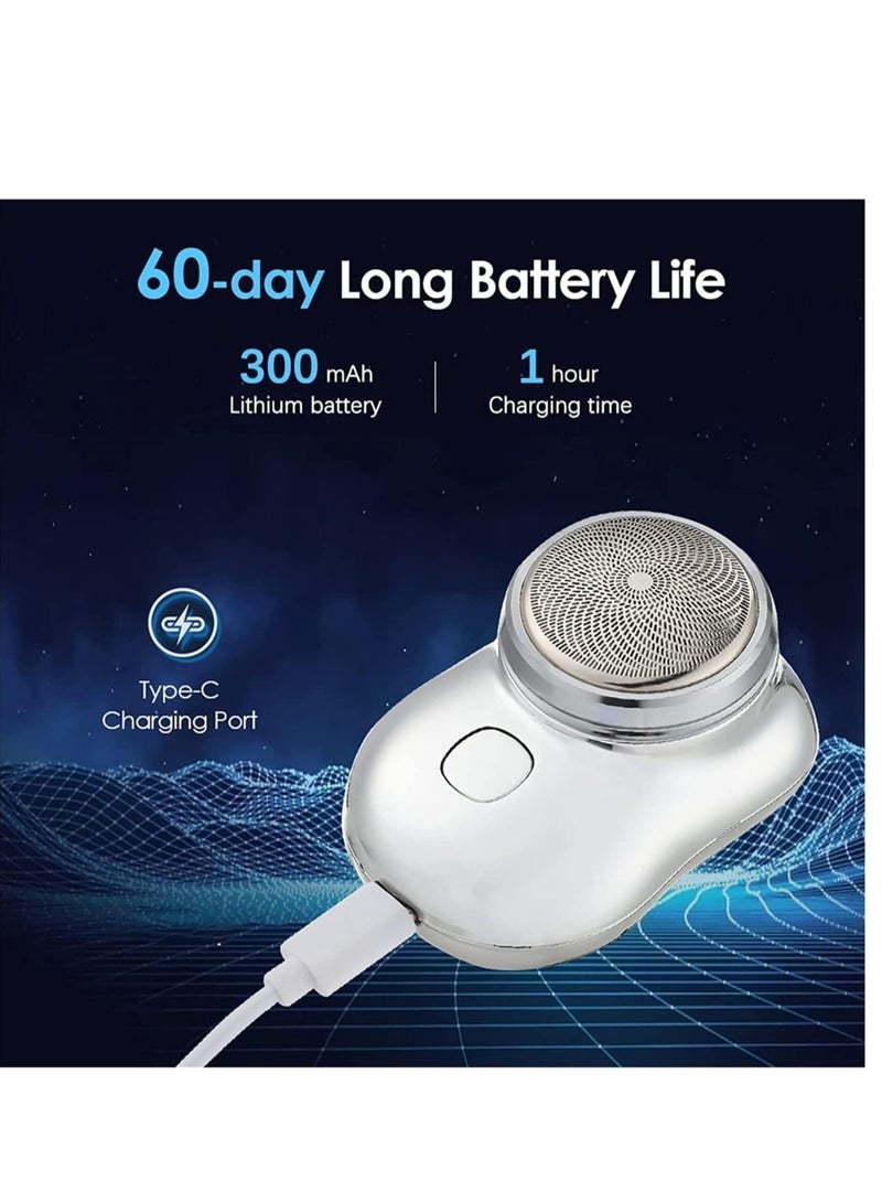 Mini & Portable Electric Shaver, New Pocket Portable Electric Shave, Magic USB Mini Shaver Electric Razor For Men, Rechargeable Travel Razors For Men Electric Shaver For Shaving Face - Image 3