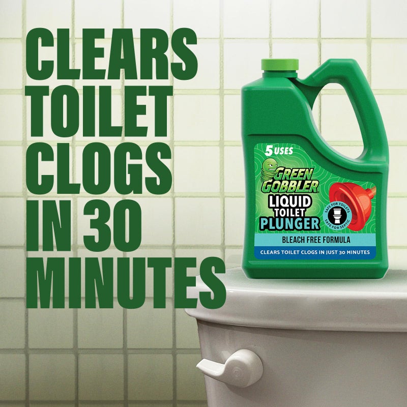 Green Gobbler Liquid Toilet Plunger | Clog Remover | Safe for Toilets and Septic | No Plunger Needed | 5 Uses - Image 2