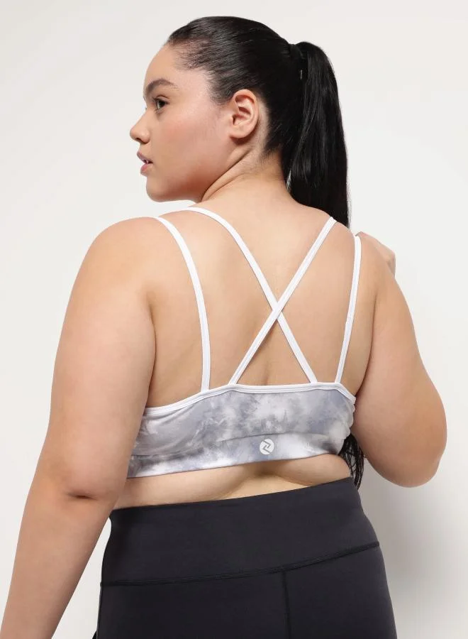 Zaecy  Full Support Sports Bra – Moon Stone Marble for Women | Best Price UAE