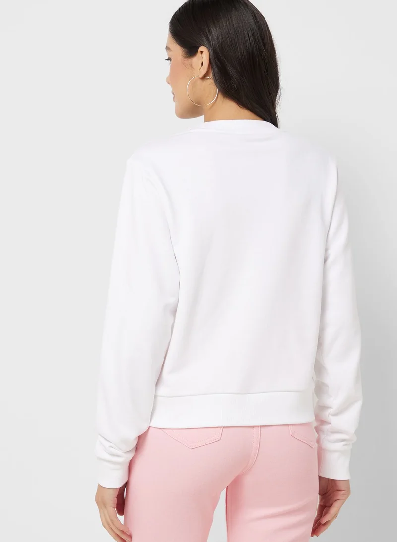 GUESS Crew Neck Graphic Sweatshirt