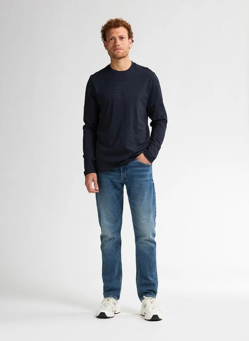 Petrol Industries 5092-Royal Navy Men T-Shirt LS Round Neck for Men | Best Price UAE