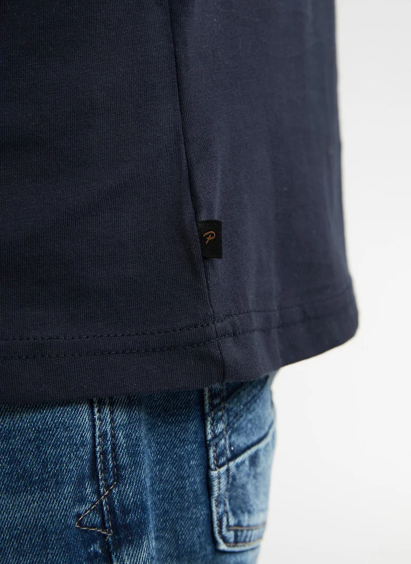 Petrol Industries 5092-Royal Navy Men T-Shirt LS Round Neck for Men | Best Price UAE