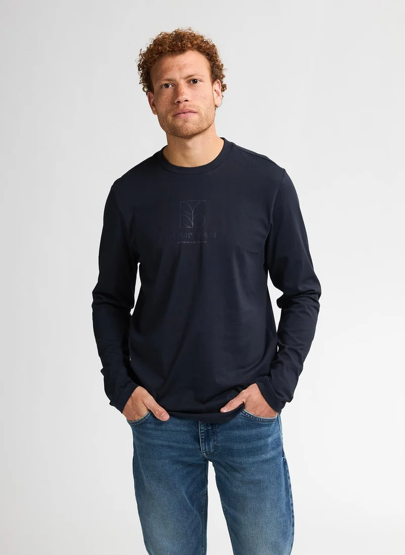 Petrol Industries 5092-Royal Navy Men T-Shirt LS Round Neck for Men | Best Price UAE