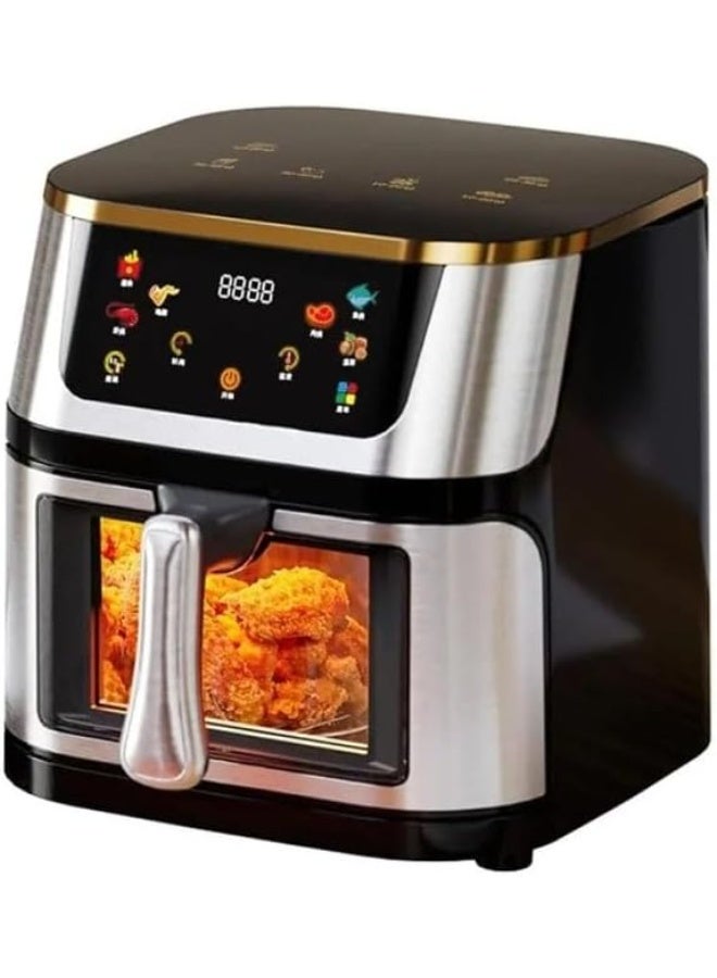 DENX DX3409 8L Smart Air Fryer | 1800W Color Touchscreen | Oil-Free Cooking | Transparent Window | Auto-Cooking Presets | Anti-Scald Handle | Family-Friendly Easy Clean - Image 1