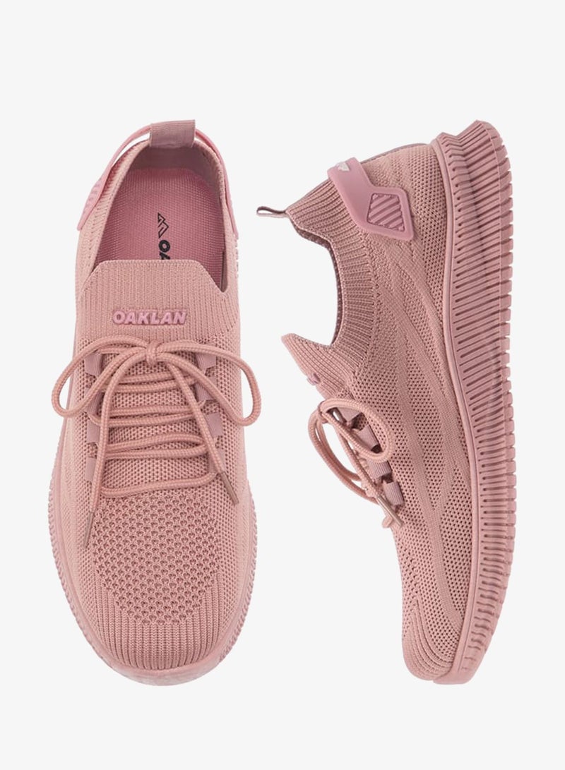 Oaklan by Shoexpress Women's Textured Sneakers with Lace-Up Closure - Image 2