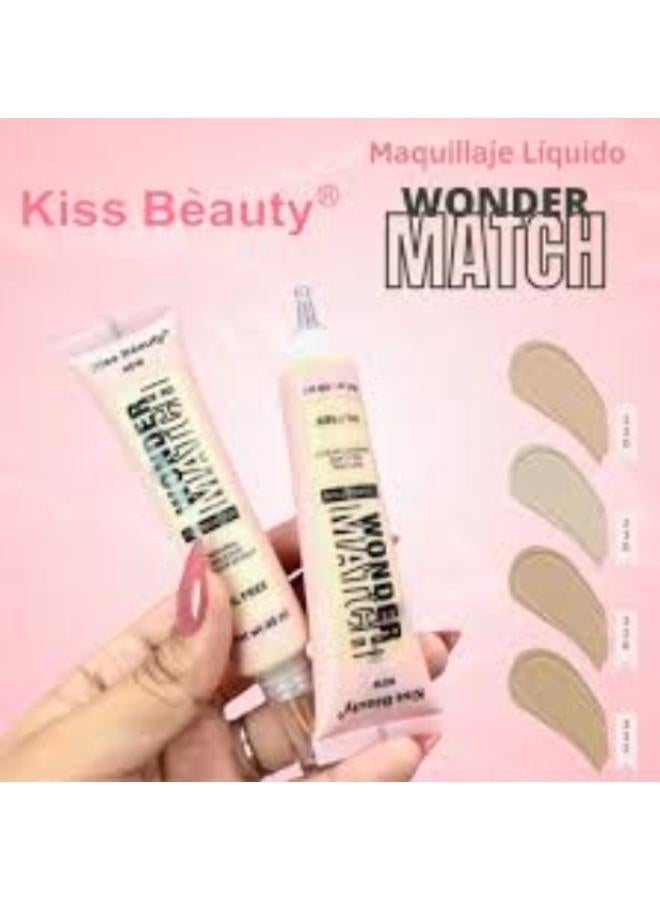 Kiss Beauty 3-pack foundation Natural and light makeup Oil-free Washable: 40 ml from Kiss Beauty #107, #110, #115  - Image 3
