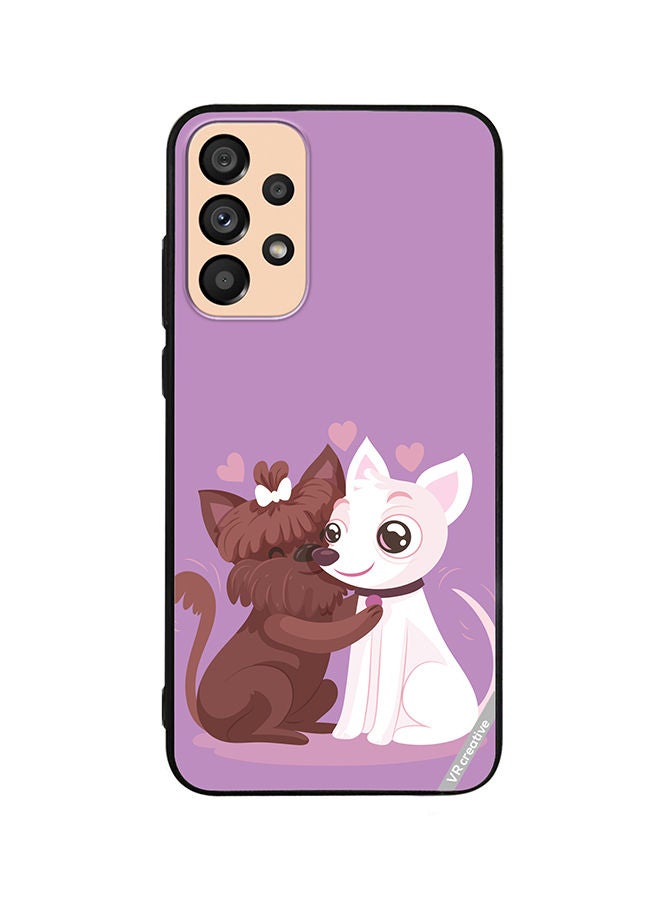 VR CREATIVE Protective Case Cover For Samsung Galaxy A73 5G Love Dog Design Multicolour - Image 1