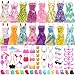 BARWA 53 pcs Doll Clothes and Accessories 10 pcs Party Dresses with 42 pcs Shoes Crown Necklace Hangers Bags Accessories for 115 inch Doll - Image 3