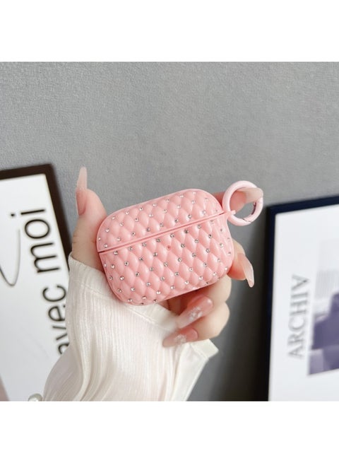 Sheep Point Drill Earphone Set Suitable For Apple Headset Wireless Bluetooth Airpods Pro2 Generation Solid Color Protective Cover-Colour:Pink-Applicable Model:Airpods Pro2【2022】