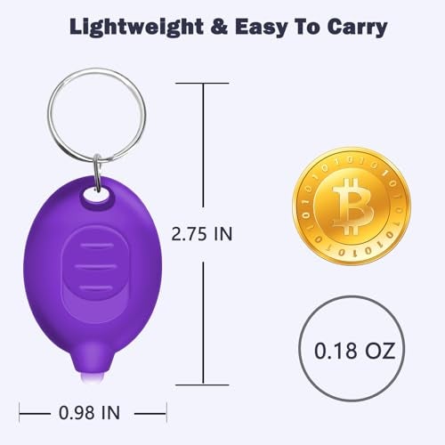 Daemson Mini UV Led Keychain Flashlight, Tiny Flashlight, Small Black Light Key Ring Flashlight, 12 Lumen Portable Ultra Bright Battery Powered Mini Black Light for Detector & Scorpion Finder (6PCS) - Image 5