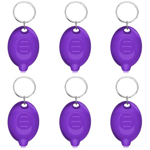 Daemson Mini UV Led Keychain Flashlight, Tiny Flashlight, Small Black Light Key Ring Flashlight, 12 Lumen Portable Ultra Bright Battery Powered Mini Black Light for Detector & Scorpion Finder (6PCS) - Image 1