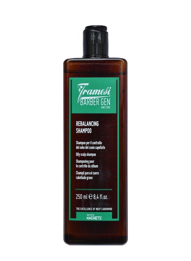 Framesi Barber Gen Rebalancing Scalp Shampoo, 8.4 fl oz, Shampoo for Oily Hair - Image 1