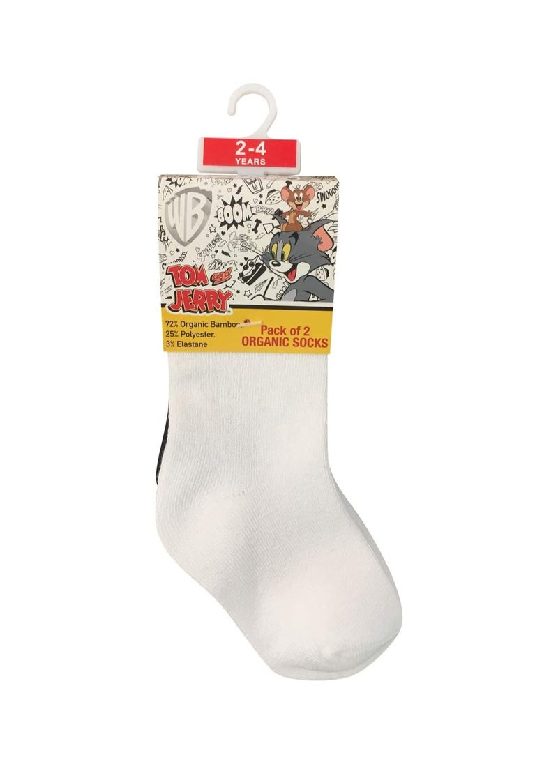 Tom & Jerry Bamboo Cotton Sock - Solid (Pack Of 2) - White & Black 2-4Y - pzsku/ZDCC46C82BD064DBF4627Z/45/_/1692777263/ce7ed01b-5187-4297-a2ba-08e129bed9bc