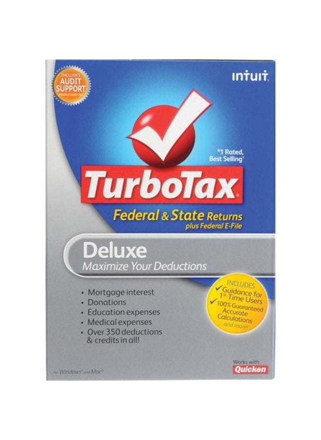 Intuit - TurboTax Deluxe Federal + E-File + State 2012 for PC/Mac Disc - Image 1
