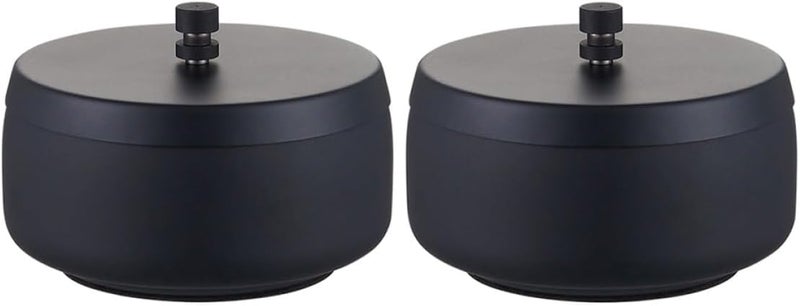 TOYANDONA 2pcs Stainless Steel Windproof Ashtrays with Lid, Portable Small Indoor and Outdoor Ash Trays for Cigarettes, Sturdy Metal Smoke Trays for Home, Office, and Travel Use - Image 1