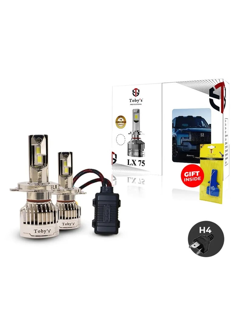 توبيز LX 75 قطعتين من مصابيح LED الأصلية للسيارة بقوة 75 وات/القطعة وقوة 7500 لومن/القطعة مع درجة حرارة لون 6500 كلفن - LX75 L - H1 - Image 1