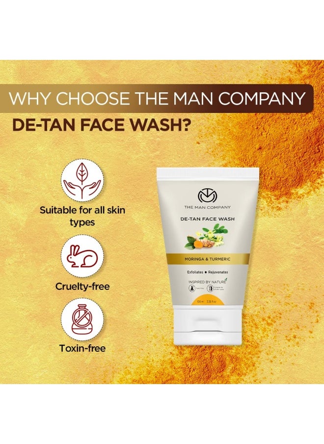 De Tan Face Wash for Men with Turmeric & Moringa | Tan Removal, Oil Control & Anti-Pollution | Unclog Pores | Deep Cleansing | Blackheads Removal - 100ml, Pack of 2 - pzsku/ZDCC4AB9D4638EE90E580Z/45/_/1719987985/ebc3ea44-2d3f-40f4-b4a9-5f4792fc4dc8