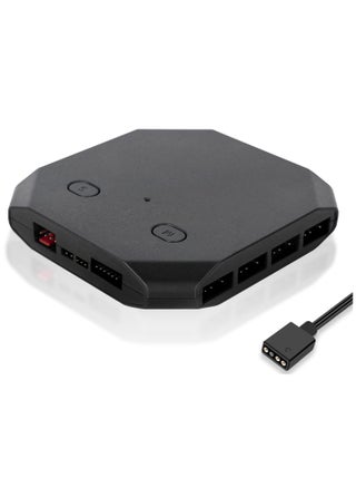 Fan Hub Controller/Splitter for 4-Pin & 3-Pin PC Cooling Fans, PWM Addressable RGB Fan Controller,Powering Up to 14 Fans, with SATA Interface Power Supply, Reset Button line, FH14-5V - pzsku/ZDCC4B1800B67AF502473Z/45/_/1712231645/80bc8fb2-4689-49f9-ad58-0e57cf174fa1