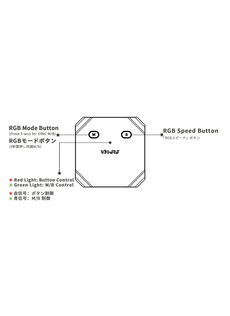 Generic - Fan Hub Controller/Splitter for 4-Pin & 3-Pin PC Cooling Fans, PWM Addressable RGB Fan Controller,Powering Up to 14 Fans, with SATA Interface Power Supply, Reset Button line, FH14-5V - Image 1