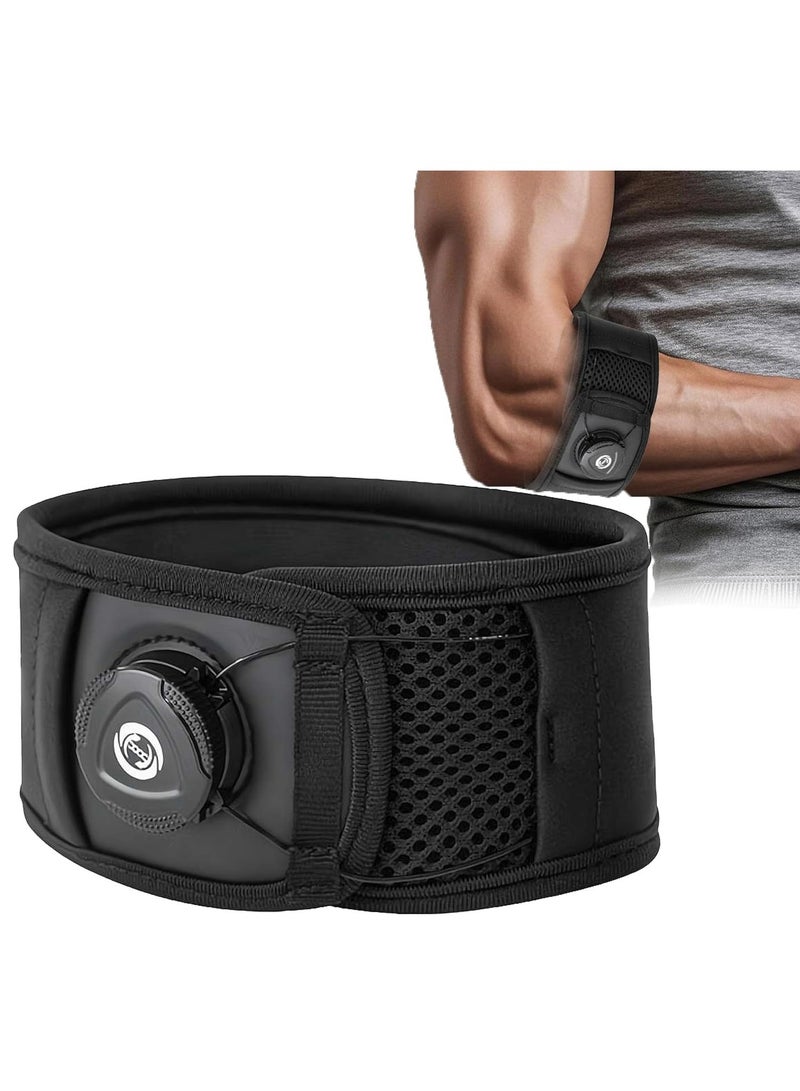 Bukela Elbow Brace Strap with Dial, Adjustable Elbow Strap with Compression Dial, Breathable Tennis Adjustable Elbow Brace Strap, Knee Bands for Men & Women Basketball Hiking Running (1PC M) - Image 1