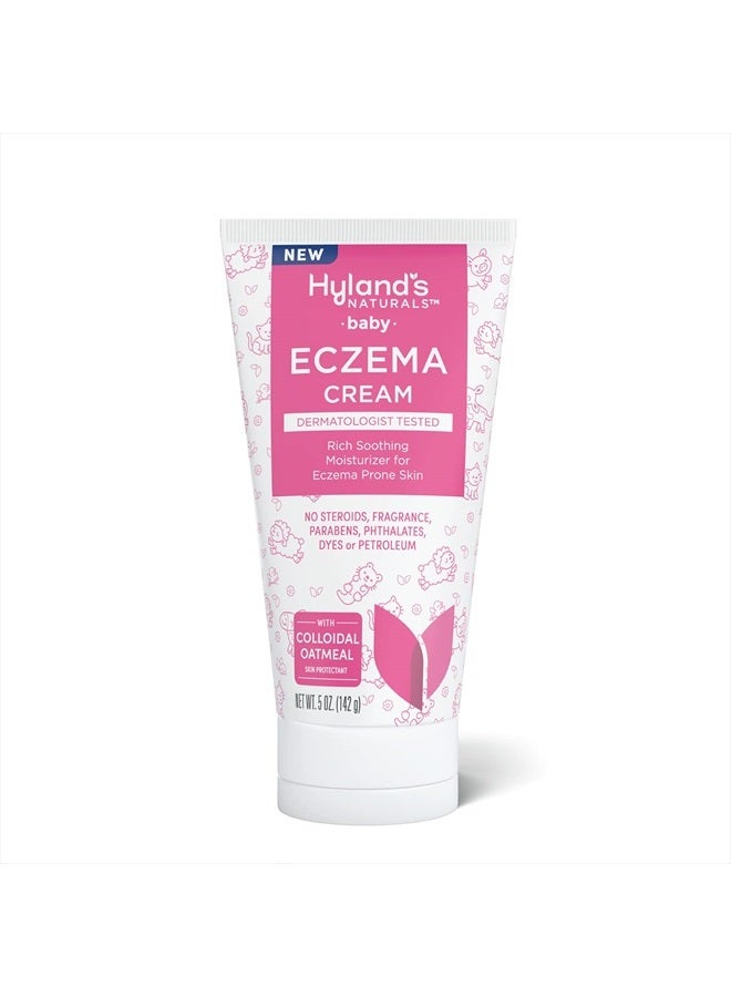 Hyland's كريم إكزيما الأطفال من ناتورالز، مرطب غني مهدئ للبشرة المعرضة للإكزيما، مع دقيق الشوفان الغروي، 5 أونصات - Image 1