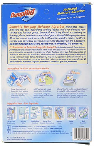 DampRid Damp Rid FG80FF Fragrance Free Hanging Moisture Absorber - Image 2