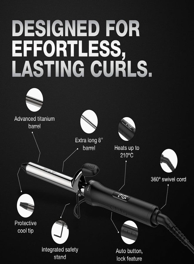 IKONIC CURLING TONG- 19MM (BLACK & GOLDEN) Hair Curler with 8 inch Ceramic Barrel, Heat Ready Indicator, Comfortable Rubber Grip, Safety Stand and Salon Length Swivel Cord for quick Salon like finish - Image 3