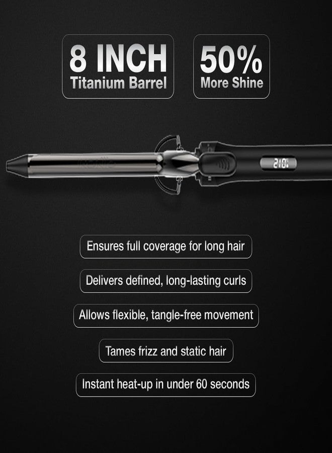 IKONIC CURLING TONG- 19MM (BLACK & GOLDEN) Hair Curler with 8 inch Ceramic Barrel, Heat Ready Indicator, Comfortable Rubber Grip, Safety Stand and Salon Length Swivel Cord for quick Salon like finish - Image 5