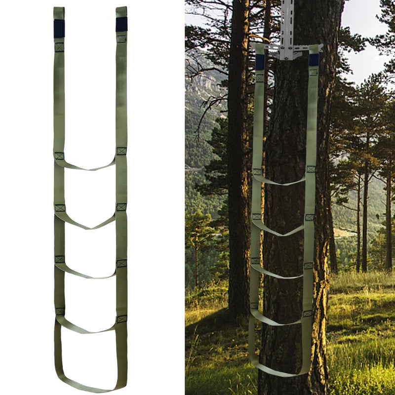 WBCBEC 4Step Climbing Aider for Hunting Climbing Stick Aider Webbing Rope Ladder Lightweight Hunting Climbing Stick Aider Webbing Rope Ladder 1PCS - Image 2