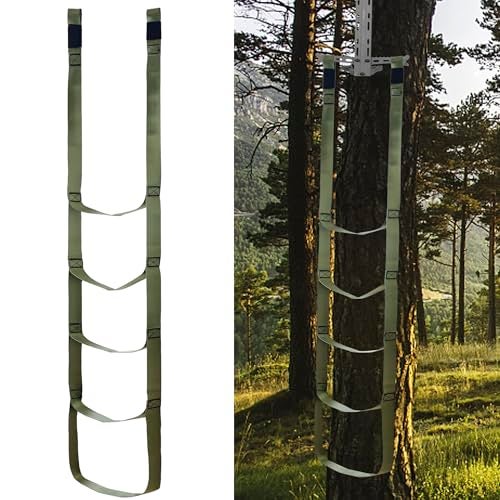 WBCBEC 4Step Climbing Aider for Hunting Climbing Stick Aider Webbing Rope Ladder Lightweight Hunting Climbing Stick Aider Webbing Rope Ladder 1PCS - Image 1