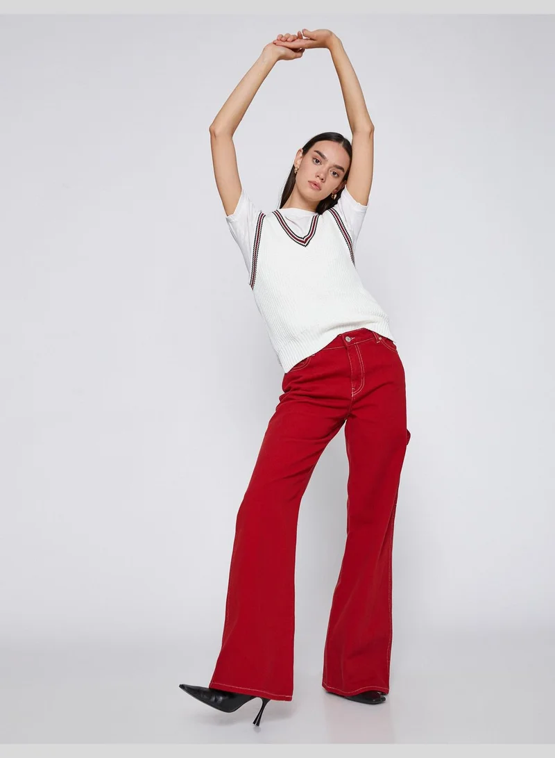 KOTON Wide Leg Denim Trousers High Waist - Bianca Jean