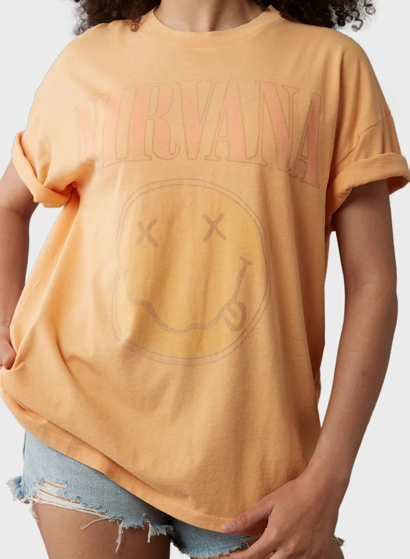 امريكان ايجل Logo Detail Crew Neck T-Shirt