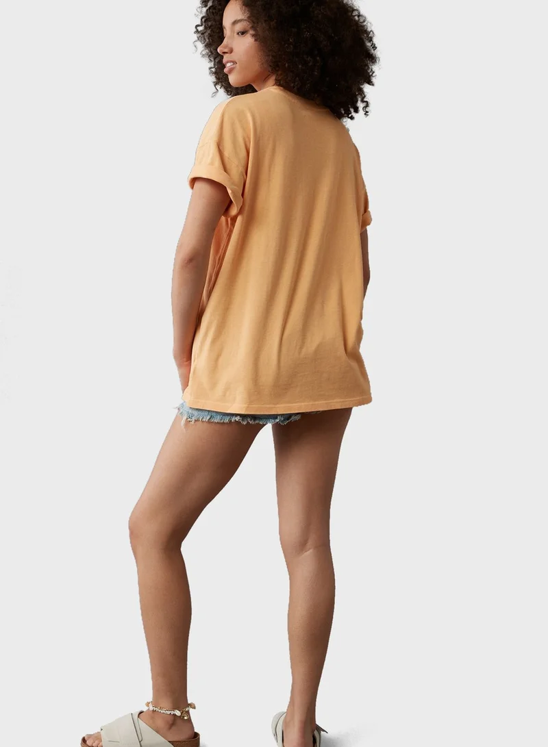 امريكان ايجل Logo Detail Crew Neck T-Shirt