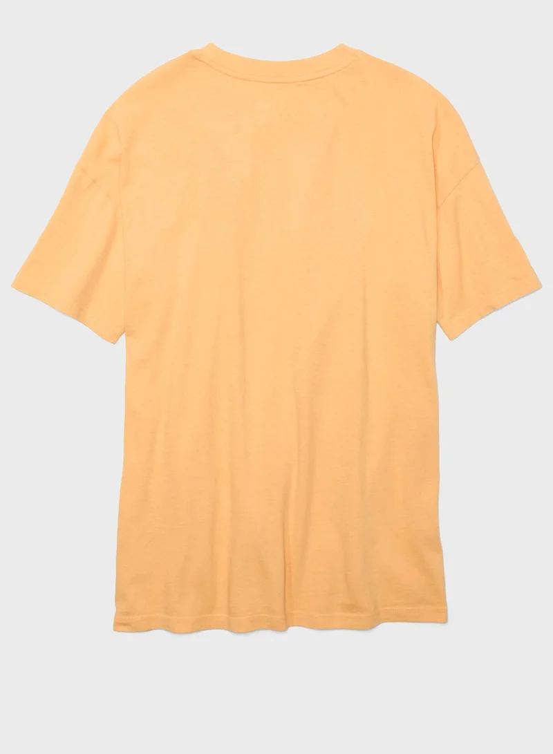 امريكان ايجل Logo Detail Crew Neck T-Shirt