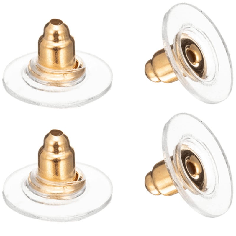 Gold Screw On Earring Backs 100PCS for StudsDroopy Ears Heavy Earrings