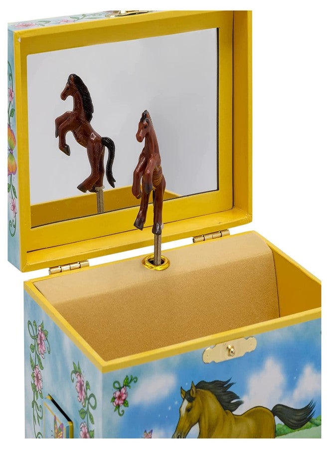 Enchantmints Musical Horse Jewelry Box Horse Spins to Music 4 Pullout Drawers - Image 3